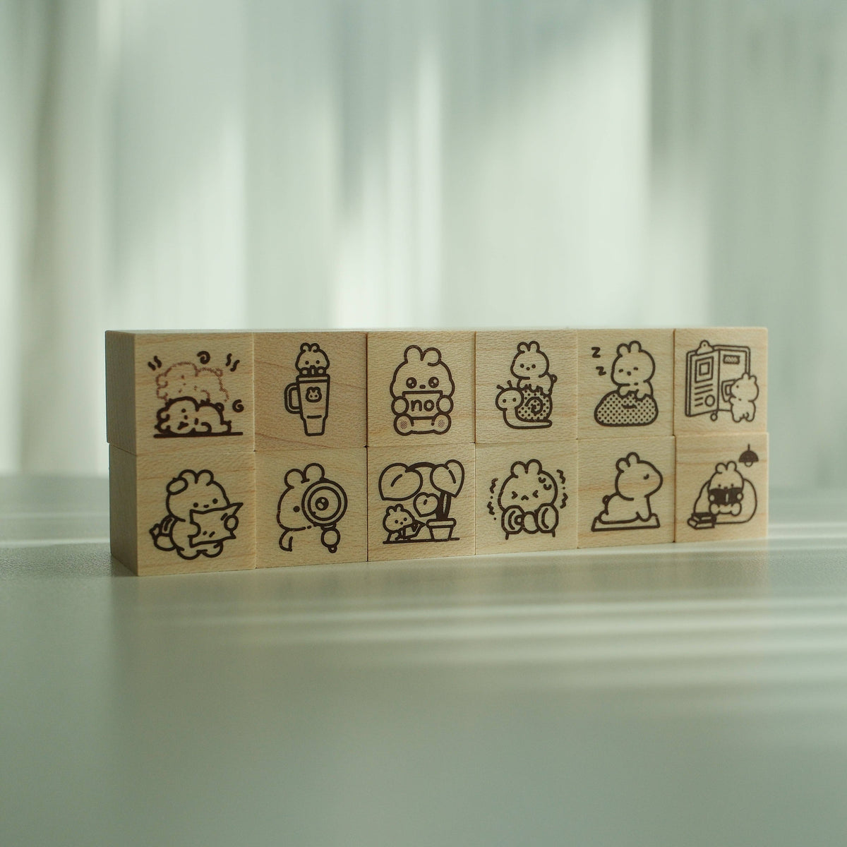 2jingis2jing Living Softly Rubber Stamp Vol. 1 (1.5cm)
