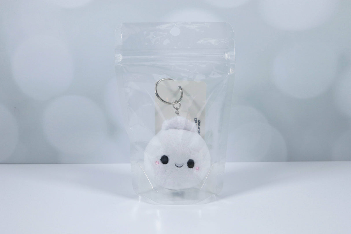 Tiny Bao Plush Keychain: With Steamer