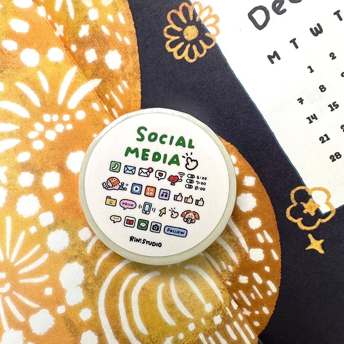 RiN! Studio Social Media Mini Washi Tape