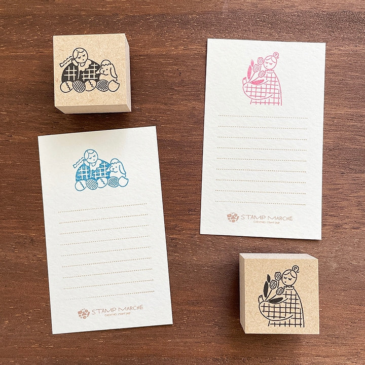 Stamp Marché Seasonal Illustration Stamp - March - Marle's Tulips