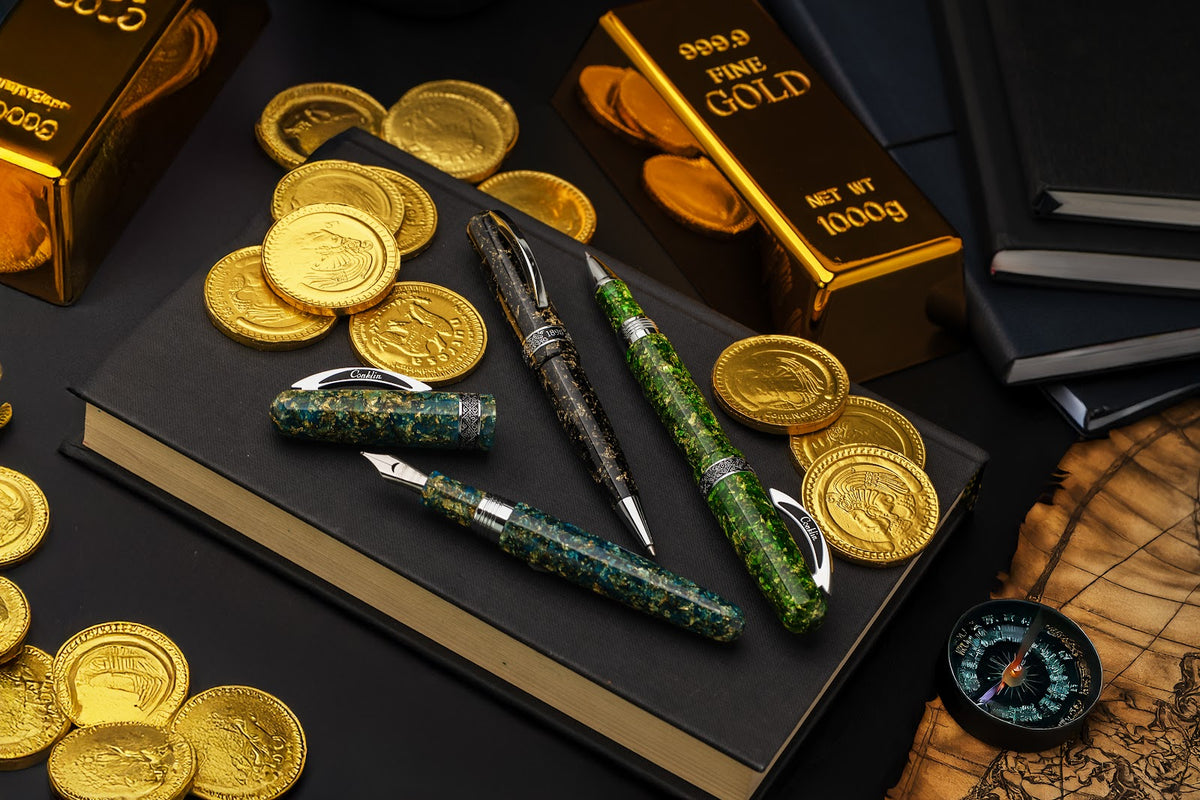 Conklin 1898 Solaris Fountain Pen - Green w/ Chrome Trim