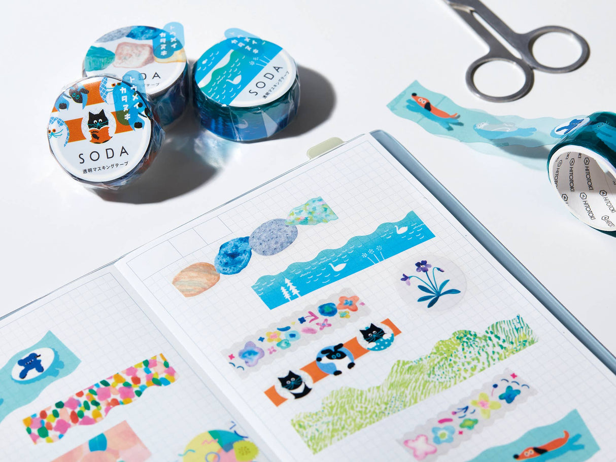 SODA Transparent Masking Tape - Glitter -