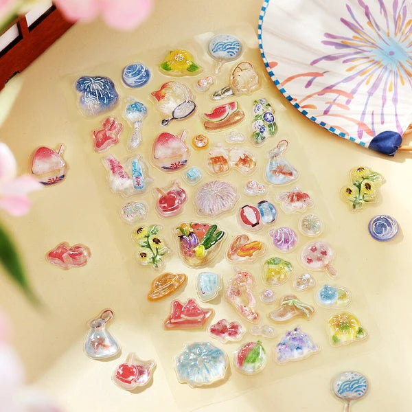 BGM Kyururun Sticker Sheet - Summer Limited - Summer Features