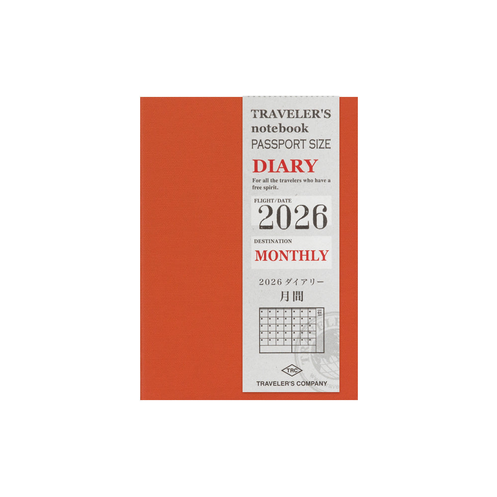 Traveler's Monthly Diary - Passport Size