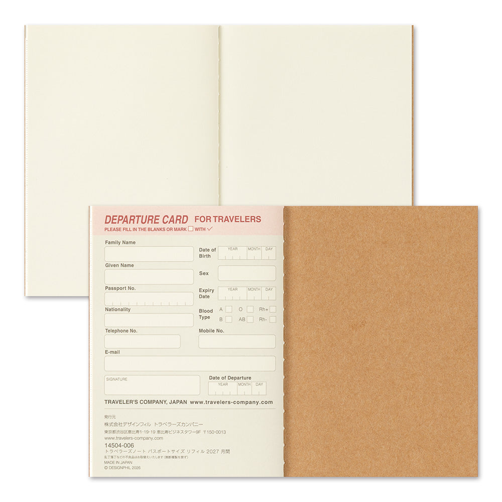 Traveler's 2027 Monthly Diary - Passport Size