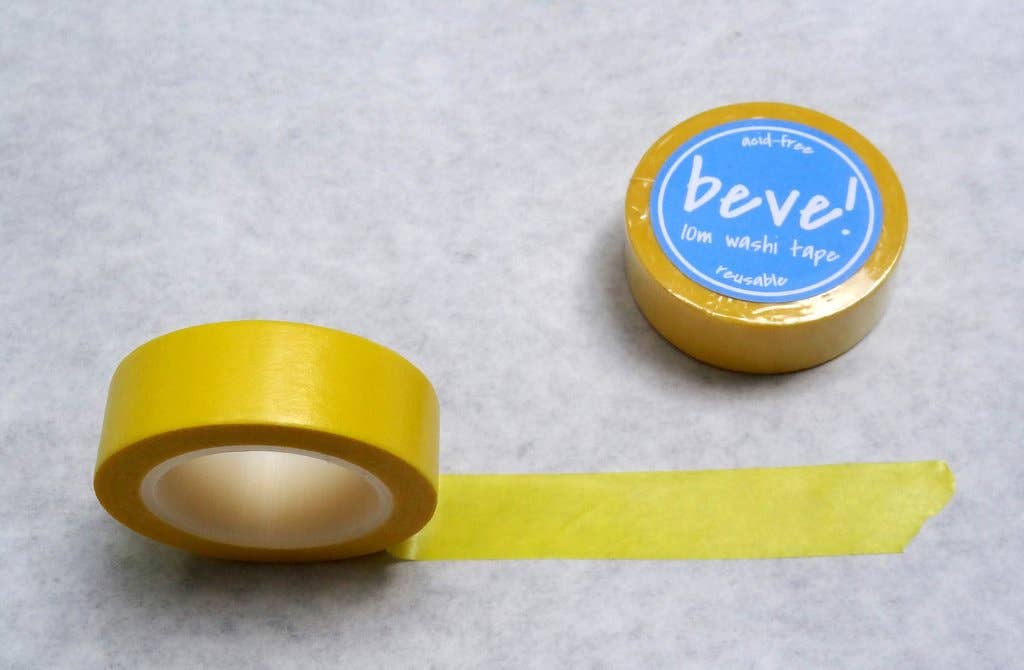 beve! Solid Yellow Washi Tape