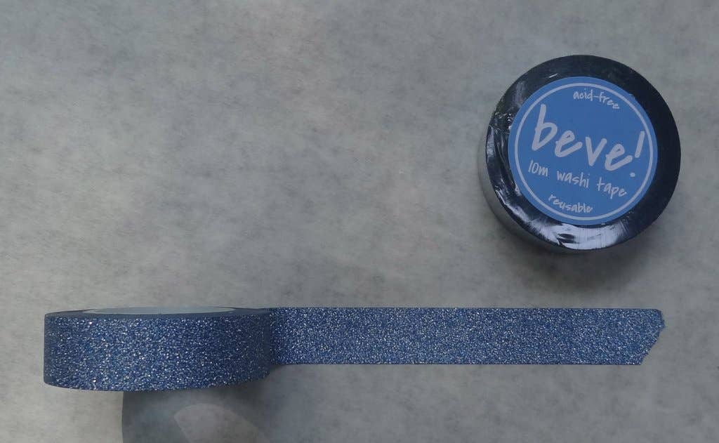 beve! Blue Glitter Washi Tape