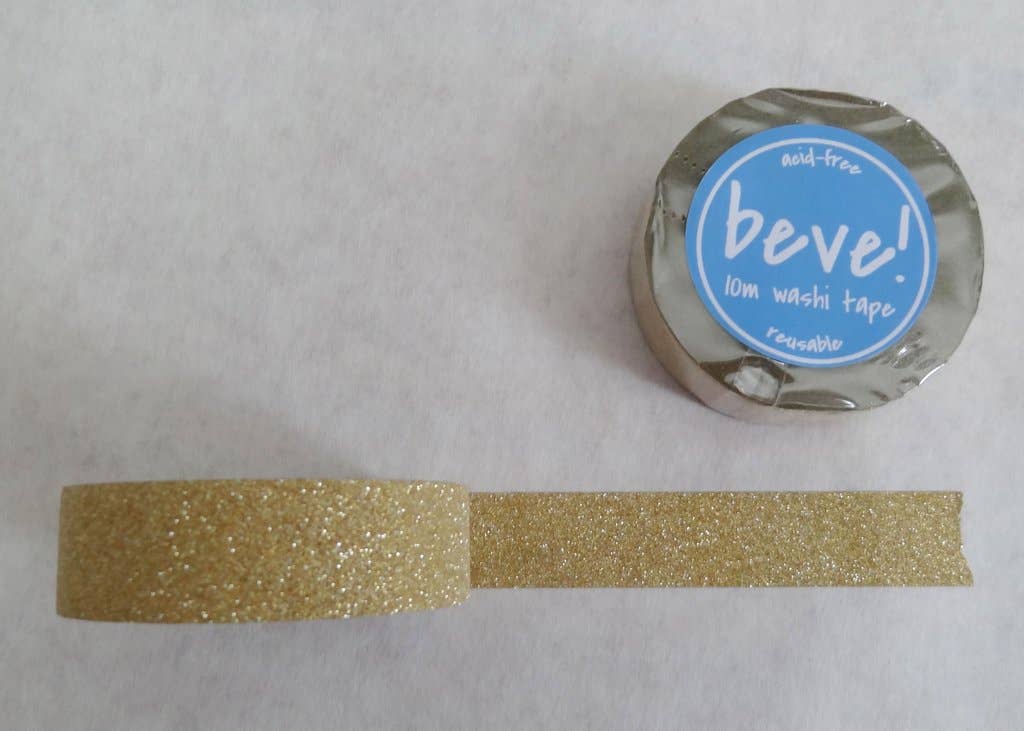 beve! Gold Glitter Washi Tape