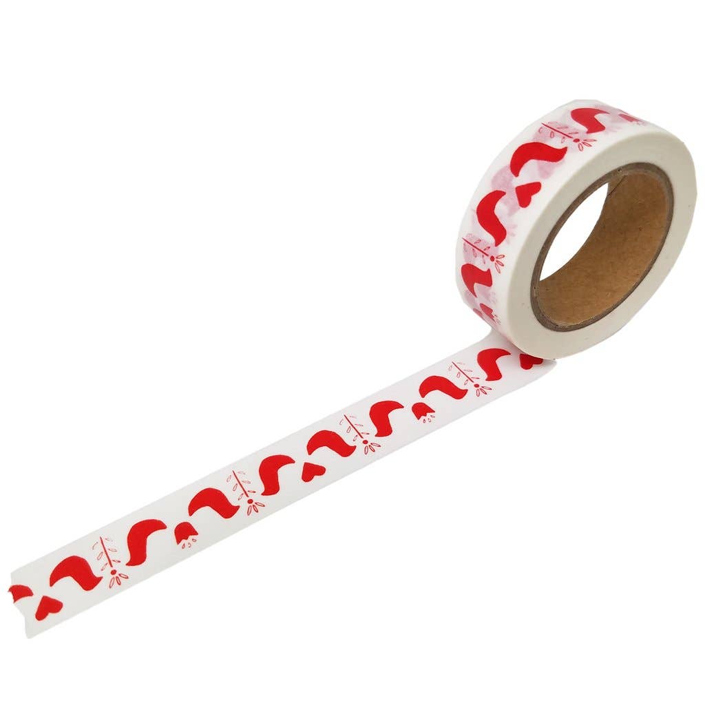 beve! Red Modern Folk Bird Washi Tape