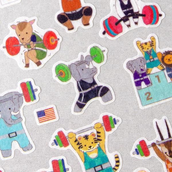 NB Large Sports Sticker Sheet - Weightlifting