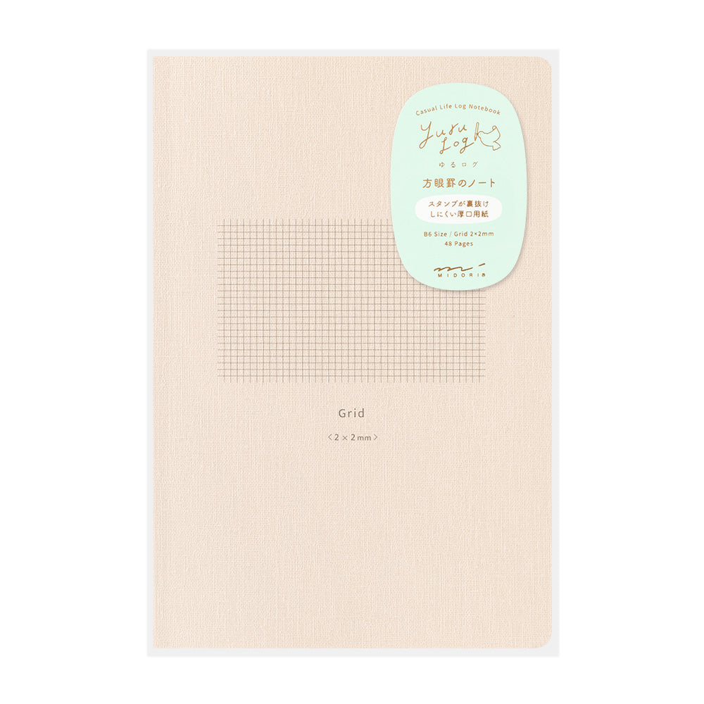 Midori Yuru Log Notebook B6 - Grid 2x2mm