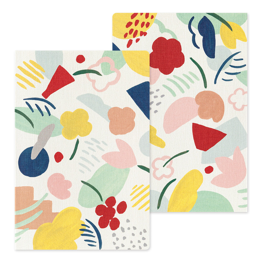 Midori Yuru Log Notebook B6 - Motif Textile