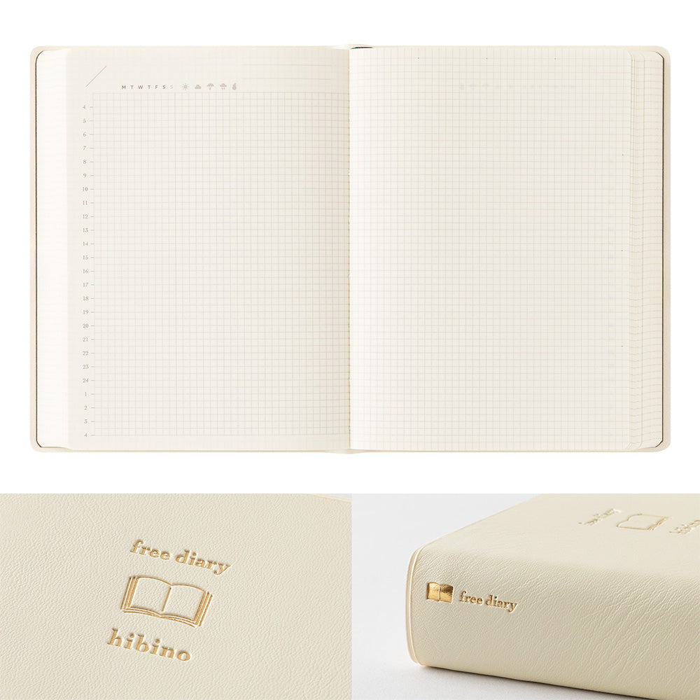 Midori Hibino Free Diary - A6 - Ivory