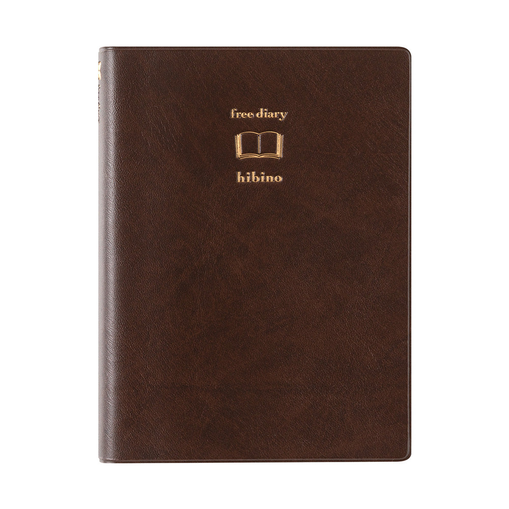 Midori Hibino Free Diary - A6 - Brown