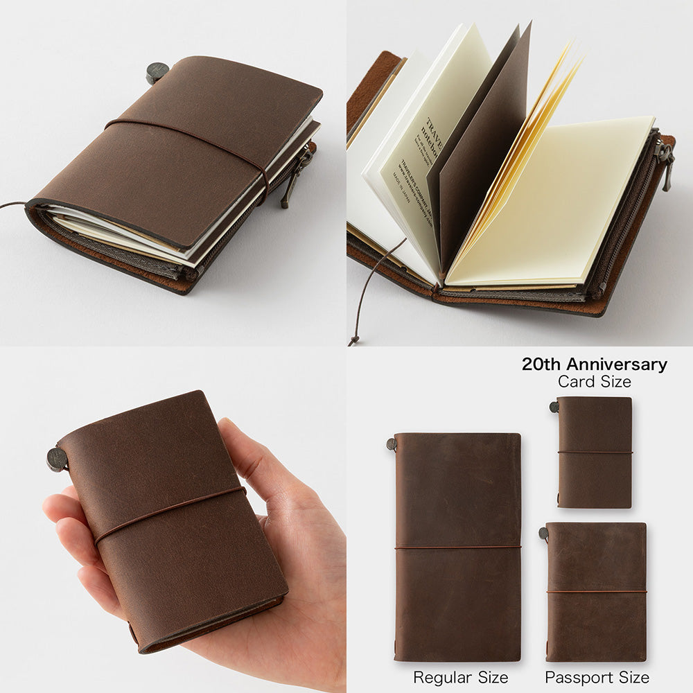 Traveler's Notebook - Card Size - 20th Anniversary Set - Brown
