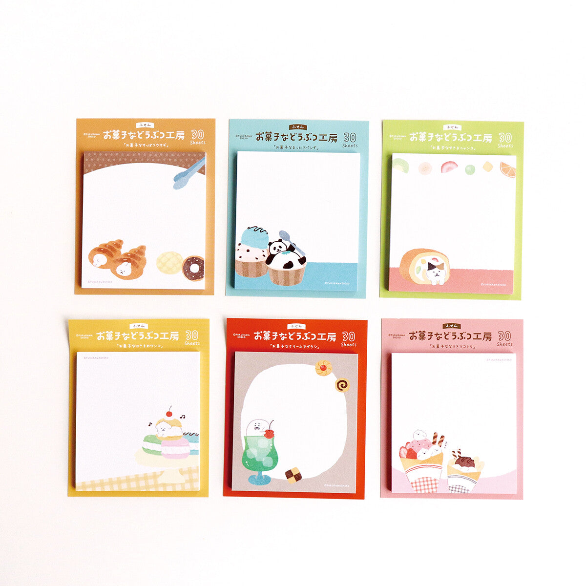 Furukawashiko Sweets Animal Workshop Sticky Notes - Relaxing Panda