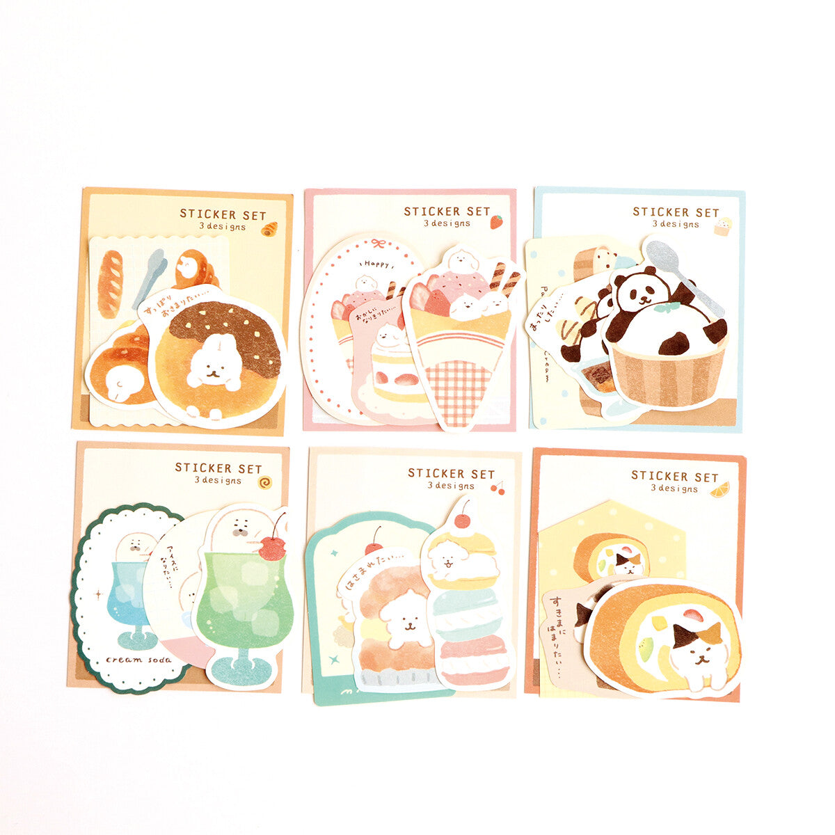 Furukawashiko Sweets Animal Workshop Sticker Set - Cream Seal