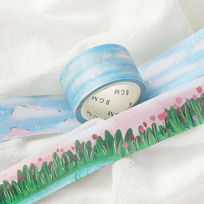 BGM Washi Tape - Oil Pastel - Pale Clouds