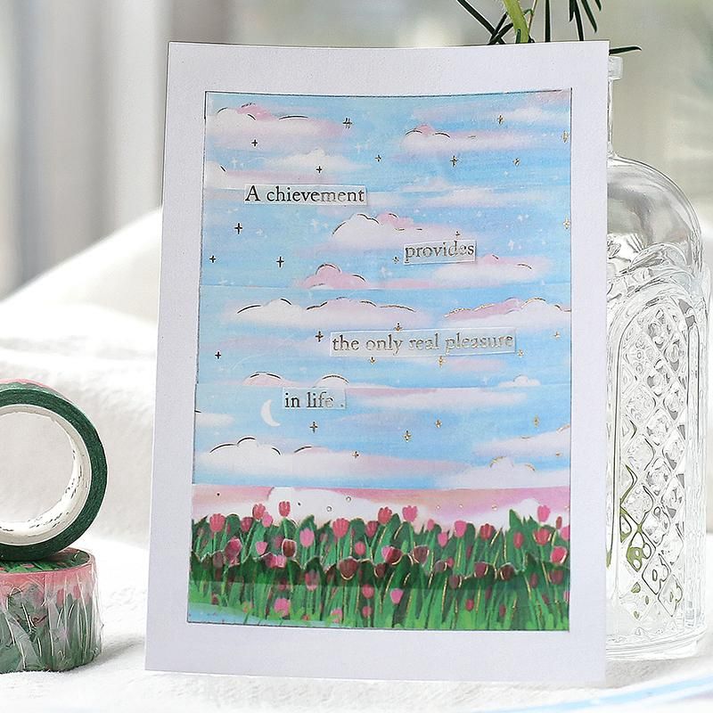 BGM Washi Tape - Oil Pastel - Pale Clouds