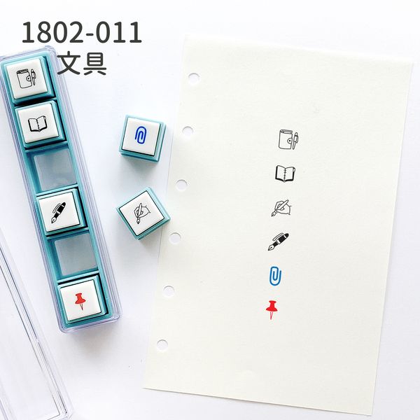 Kodomo No Kao Pochitto Pick Detachable Push Button Stamp Set - Stationery