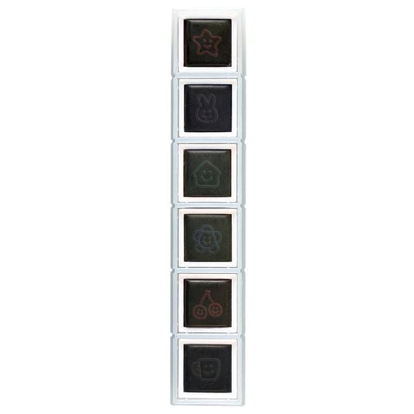 Kodomo No Kao Pochitto Pick Detachable Push Button Stamp Set - Smiles
