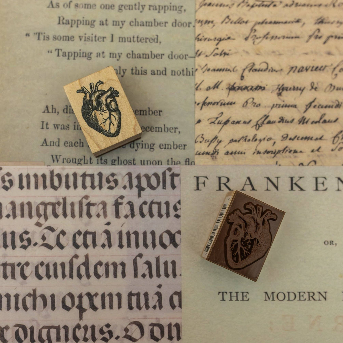 CoraCreaCrafts Heart Wooden Stamp