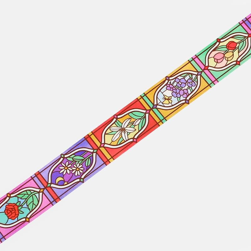 BGM Washi Tape - Stained Glass - Floral Garden