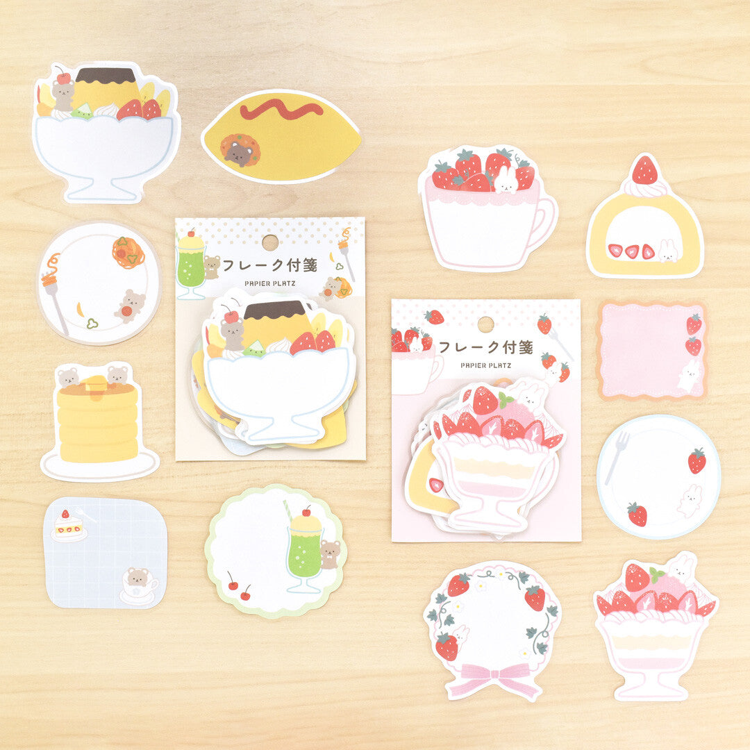 Papier Platz Flake Sticky Notes - Rabbit Strawberry Sweets