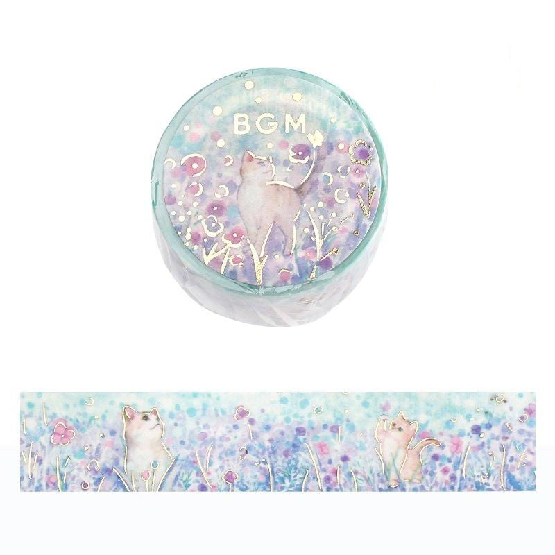 BGM Washi Tape - Flowers & Cats - Small Friends