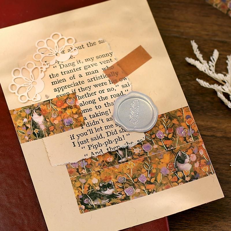 BGM Washi Tape - Flowers & Cats - Hachiware Cat