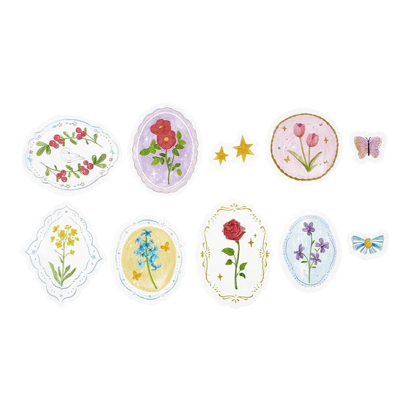 BGM Clear Flake Stickers - Maiden Brooch - Flower