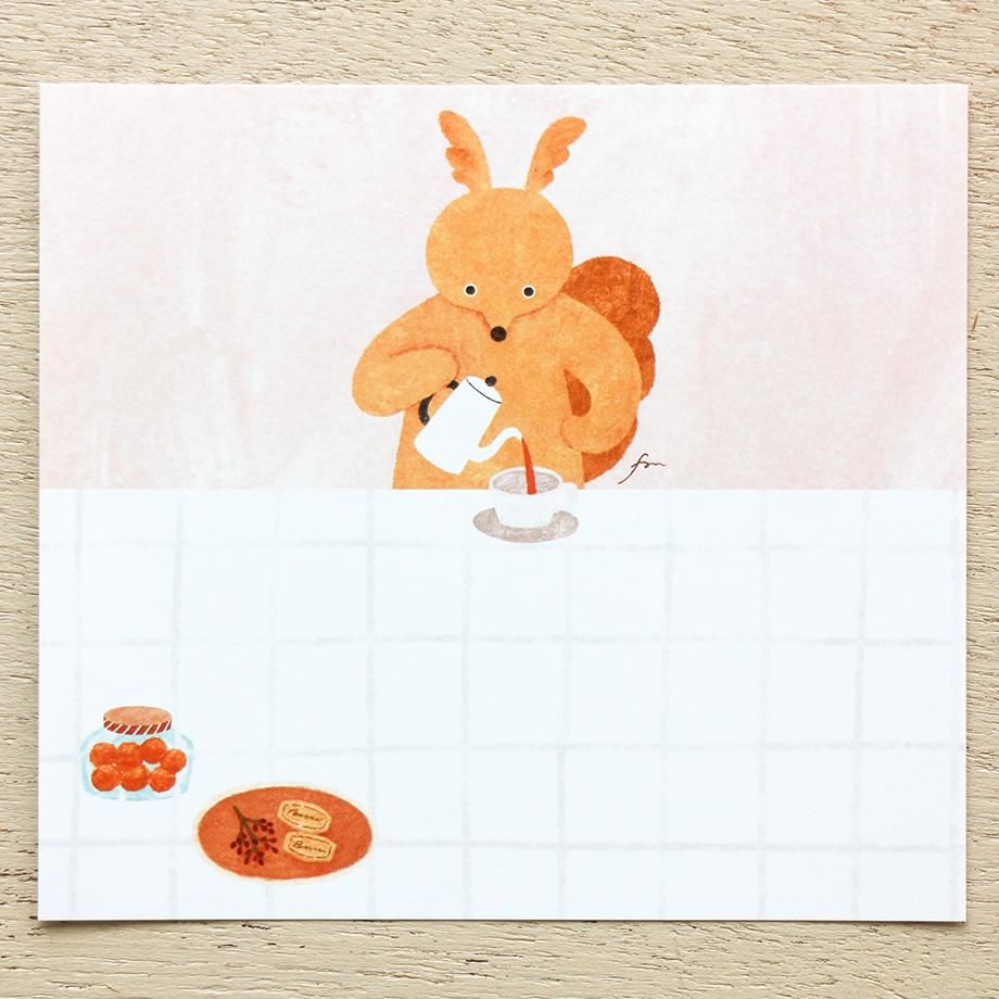 Hyogensha Cozyca Mariko Fukuoka Memo Pad - Tea Time