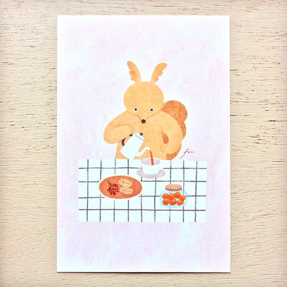 Hyogensha Cozyca Mariko Fukuoka Postcards - Tea Time