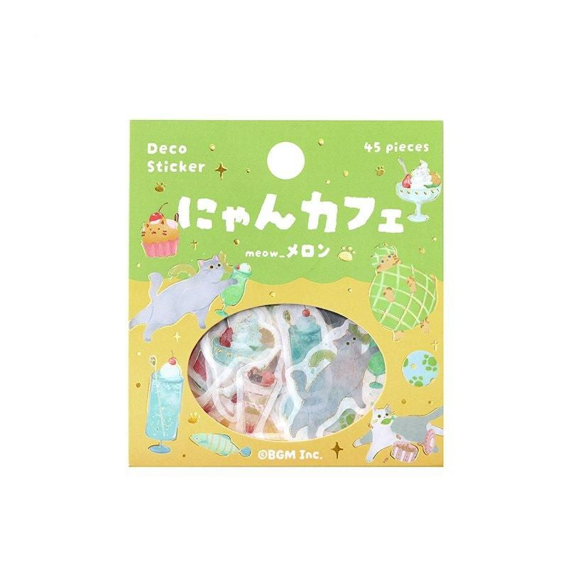 BGM Planner Sticker Flakes - Nyan Cafe - Melon