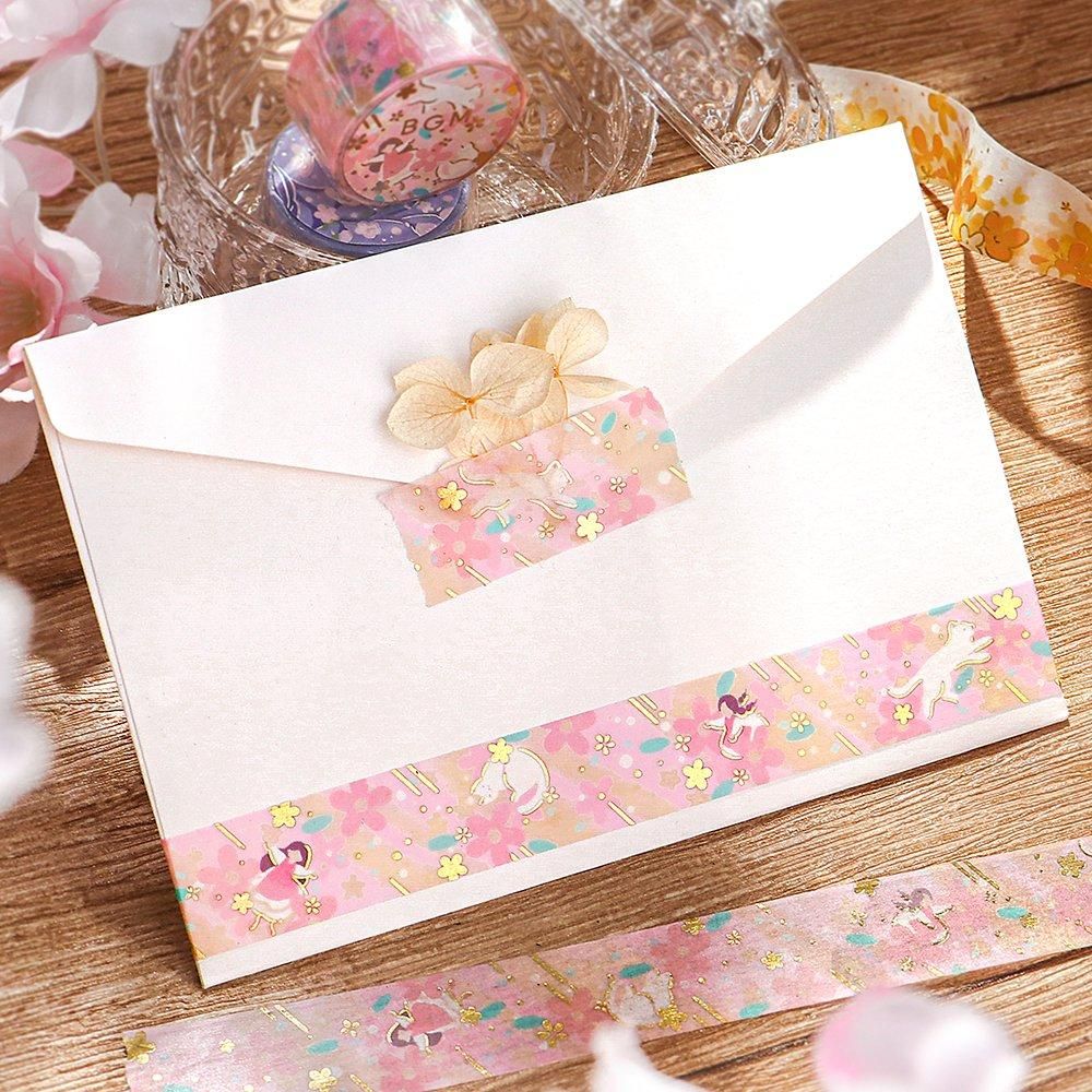 BGM Washi Tape - Foil Stamping - Flower Story - Peach Blossom