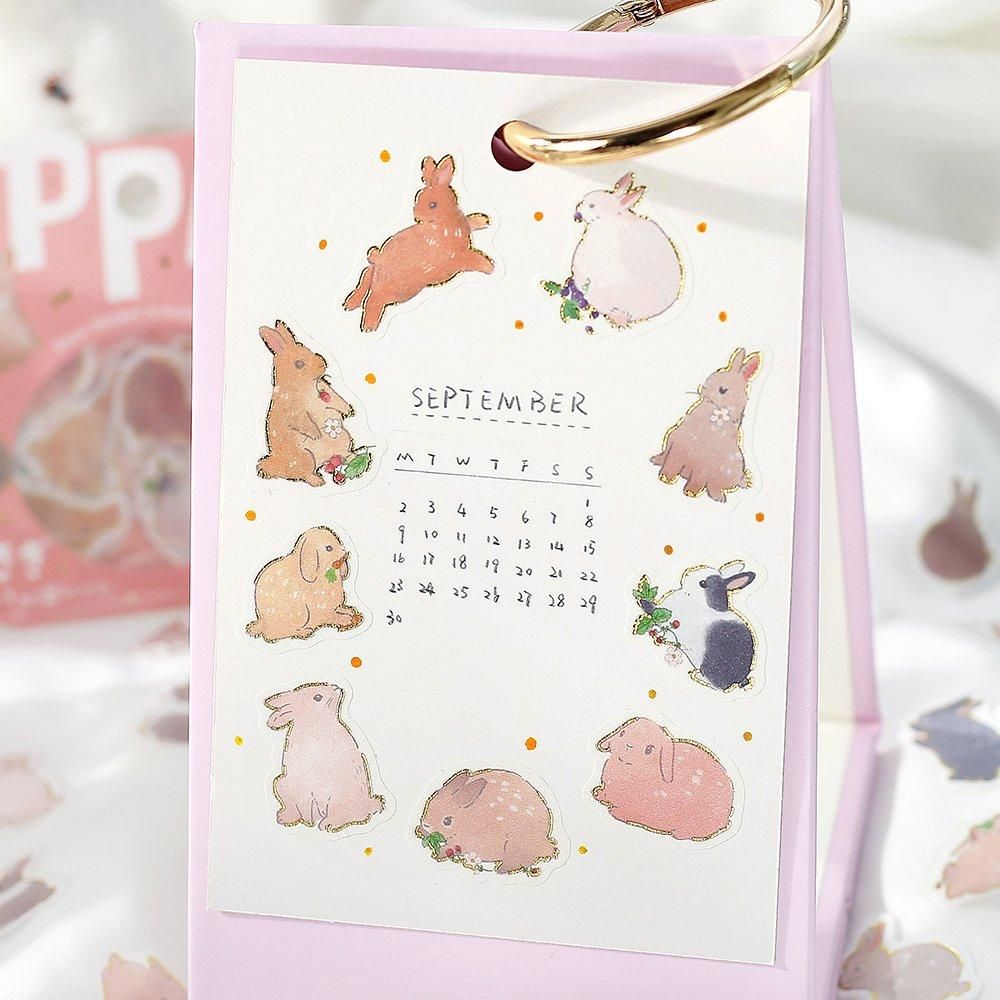 BGM Planner Sticker Flakes - There are Lots of Rabbits