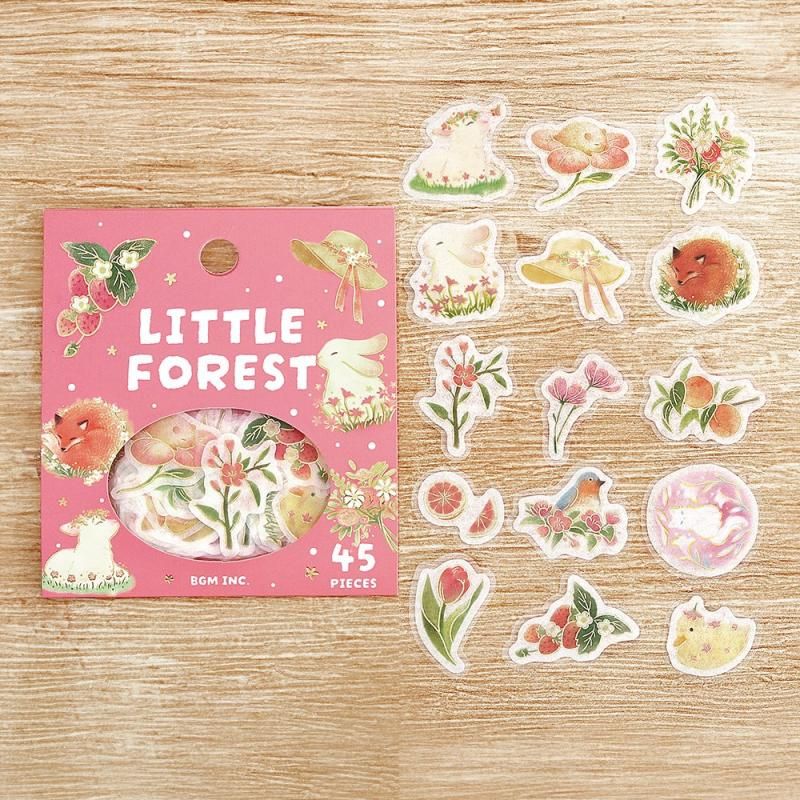 BGM Planner Sticker Flakes - Warm Forest - Pink