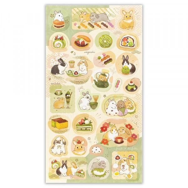 NB Japanese Style Stickers - Rabbits and Japanese Sweets