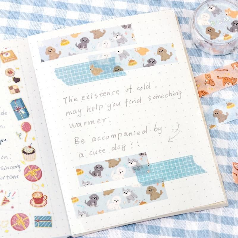 BGM Washi Tape - I Love Dog