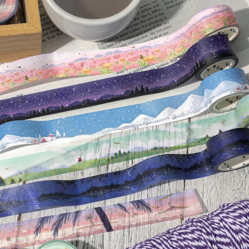 BGM Washi Tape - Dreamy Scenery - Starry Sky