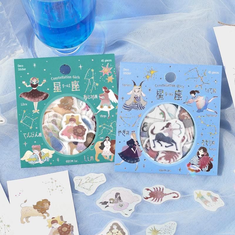 BGM Flake Stickers - Star Reading - Leo, Virgo, and Libra