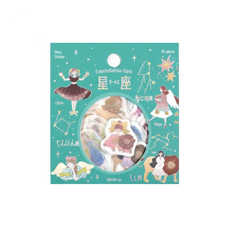 BGM Flake Stickers - Star Reading - Leo, Virgo, and Libra