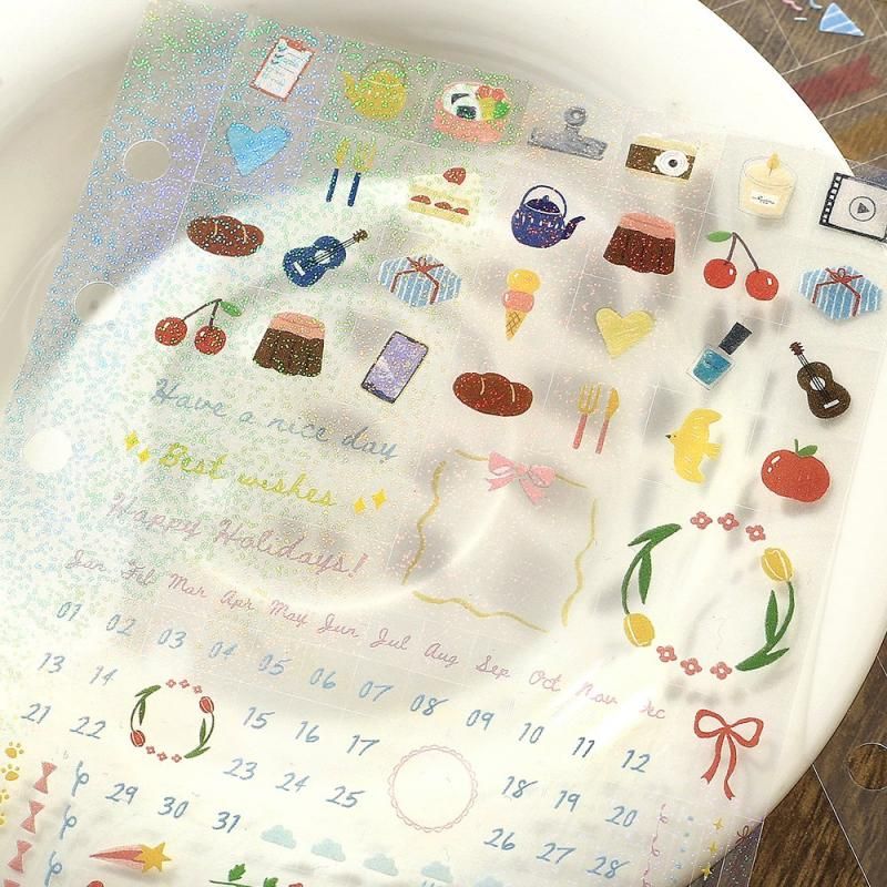 BGM Planner Sticker Sheet - Enamel & Pencil Drawing