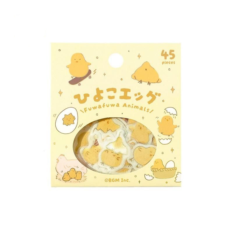 BGM Planner Sticker Flakes - Fuwafuwa Animals - Chick Egg