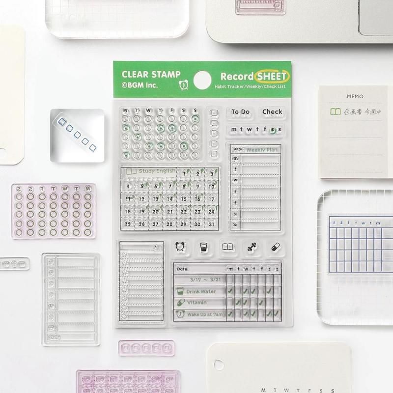 BGM Clear Stamp - Record Sheet