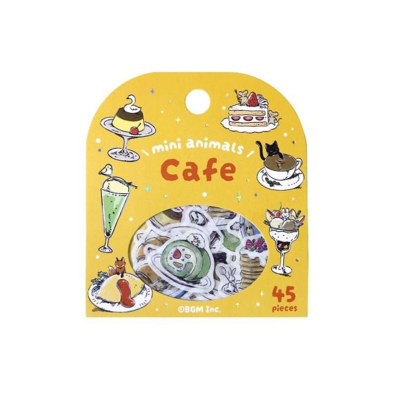 BGM Planner Sticker Flakes - Mini Mini Animals - Cafe