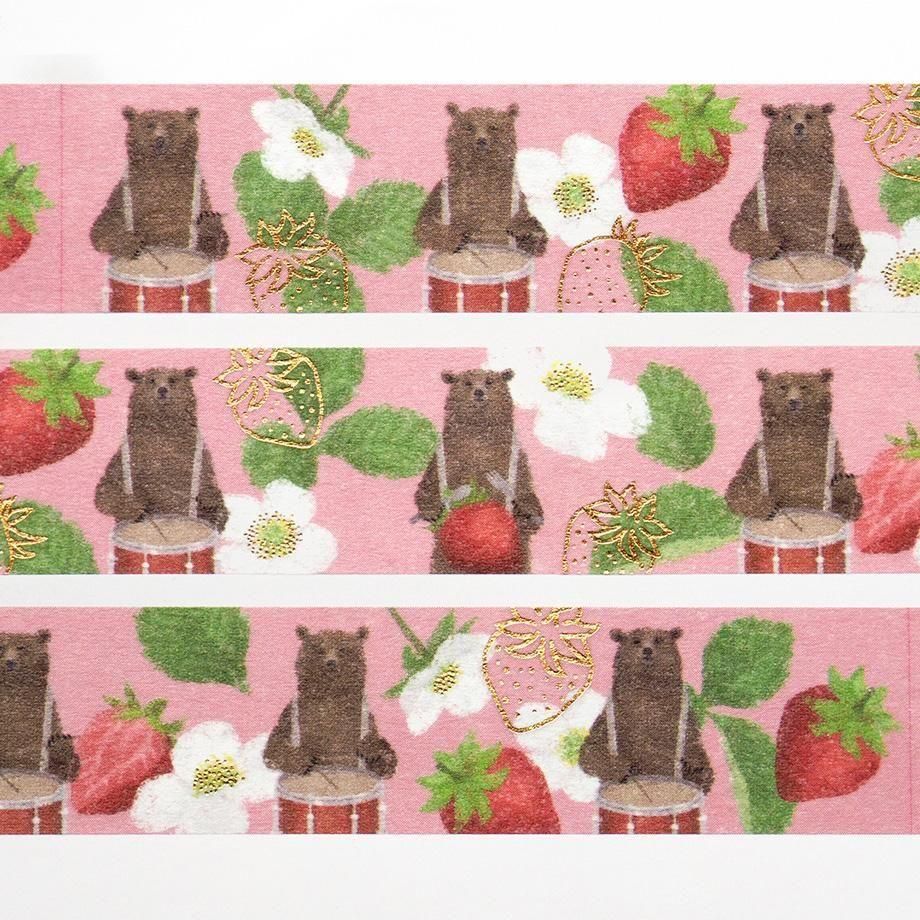 Hyogensha Cozyca Akira Kusaka Foil-Stamped Washi Tape - Sweet Beat