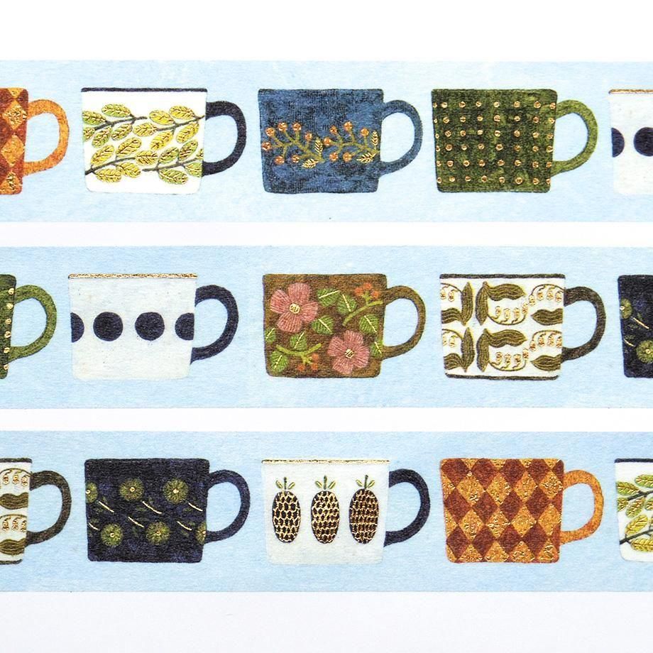 Hyogensha Cozyca Midori Asano Foil-Stamped Washi Tape - My Favorite Mugs