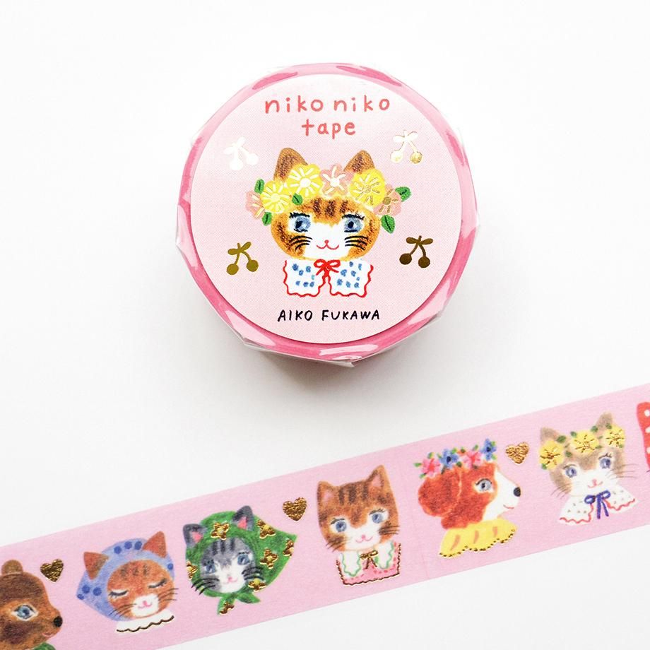 Hyogensha Cozyca Aiko Fukawa Washi Tape - Niko Niko