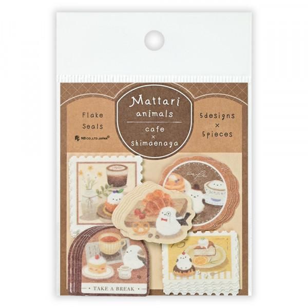 NB Mattari Animals Day Flake Stickers - Long-Tailed Tit